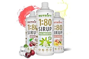 NUTRIFY Vital Fitness Drink 1:80 syrop 3 x 1 l zestaw ekonomiczny – koncentrat do napojów z witaminami i L-karnityną bez cukru – daje 240 litrów napoju sportowego niskokalorycznego, 3 szt. w