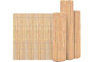 FlickBuyz Garden Bamboo Slat Natural Garden Fence Screening Roll Privacy Border Wind/Sun Protection (1.5m x 4m)