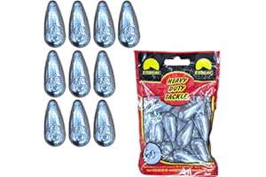 PRO FILSTAR Inline Plomos Pesca 10 x 60g - Plomos de Pesca en Línea – Set Pescar - Plomo Pesca Carpa - Carpfishing Pesca Accesorios - Fishing Kit de Pesca Completo Mar - Aparejos de Pesca Fondo