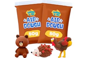 TALENTOYS AIR DOUGH 160G Ricarica Plastilina Bambini Argilla Da Modellare Pasta Modellabile Bambini Argilla Polimerica Pasta Modellabile Autoindurente Argilla Polimerica Da Modellare Per Bambini - Marrone