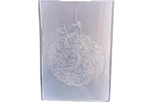 WooYangFun Merry Christmas Ball Embossing Folder for Card Making Floral DIY Plastic Scrapbooking Photo Album Card Paper DIY Craft Decoration Template Mold