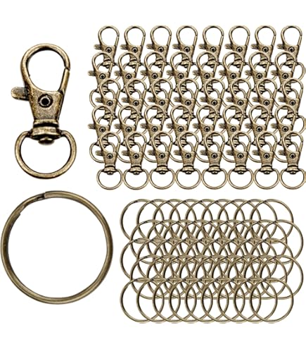 QUARKZMAN D-Rings Screw Shackles Zinc Alloy Horseshoe U Shape D-Ring Buckles for DIY Leather Craft Keyring, gold