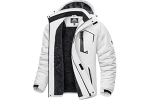 KEFITEVD Męskie Wodoodporne Kurtki Polarowe Zimowe Ciepłe Narciarskie Płaszcze Przeciwdeszczowe Zewnętrzne Płaszcze Termiczne