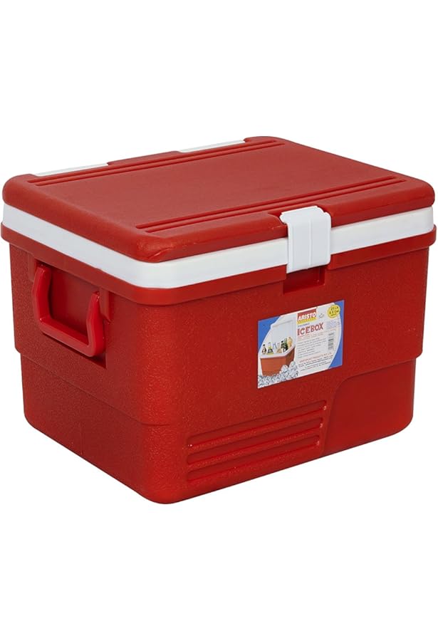 ARISTO Plastic Insulated Chiller Ice Box with Tap, 25 Liter, Red 