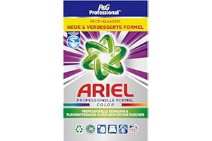 PROCTER & GAMBLE Ariel Professional Waschpulver, Waschmittel Colorwaschmittel, 110 Waschladungen, 6.6 kg, Hervorragende Fleckenentfernung und Reinigung schon ab dem ersten Waschgang