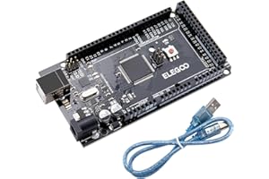 ELEGOO Carte Mega R3 et ATMEGA Micro Contrôleur Module Board avec Câble USB pour Board Compatible avec Les projets Arduino IDE Conforme RoHS Noir