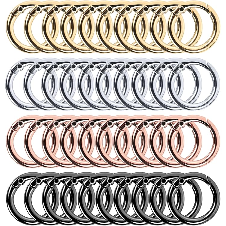 30 Mousquetons Ronds Niaciswe - Alliage Zinc, Pour DIY, Sacs, Clés