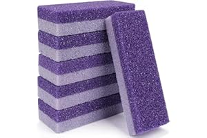 KANGSIT 6 Packs Foot Pumice Stone - Double Sided Foot Scrub for Feet Hard Skin Callus Remover and Scrubber, Exfoliating Dead Skin (Purple)