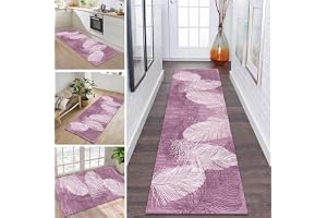 ZDYHMrj Matta löpare hall kök halkfri tvättbar gångmatta lång 60 x 120 cm rosa modern design metervara korridor tepiche matsa