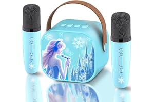CINKOLA Karaoke Machine 2 Microphones froze toys for Girls Princess Toys Mini Microphone 3 4 5 6 7 8 Year Old Girl Gifts for 3 4 5 6 7 8 Year Old Girls Birthday Presents Easter for Girls Kids