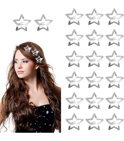 Mxxipp Goldene Stern-Haarspangen Set – 20 Stück, Rutschfester Y2K Haarschmuck Für Alle Haartypen