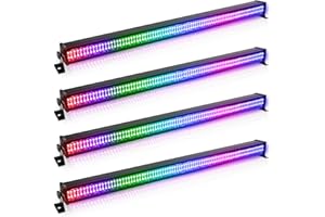RTKTOUP Barre lumineuse Wallwasher, 336 LEDs 80W RGBW lumineuse de Scène dmx512 Control DJ Stage Lighting pour Discothèque d'intérieur Fête Église Anniversaire Bar Mariage, 4 pièces
