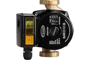 Tower TFC Group BRZPUMP Bronze Body Secondary Hot Water Circulating Pump - 6m Max Head - IP42 Protection - 230V and 50 Hz - Three-Speed Centrifugal Pump