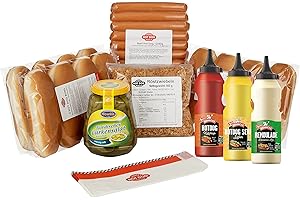 ‎HOT DOG WORLD HOT DOG WORLD - Hot Dog Set "dänische Art" (BEEF) für 12 Hot Dogs