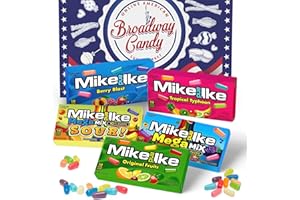 Broadway Candy Bonbons Américains Mike & IKE – Lot de Bonbons à Offrir Aromatisés aux Fruits pour toute Occasion – Bonbons Halloween à Mâcher – Cadeau Assortiment Bonbons