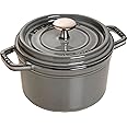 STAUB Cast Iron Roaster/Cocotte, Round, 16 cm, 1.2 L, Graphite Grey