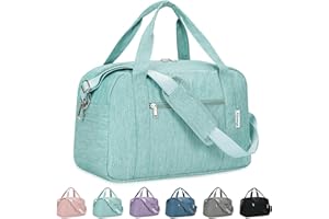 NARWEY para Easyjet Airlines Bolsa de Cabina 45X36X20 Bolsa de Viaje Plegable Debajo del Asiento Bolsa de Viaje con Bolsillo húmedo Equipaje Nocturno para Mujeres y Hombres 25L (Verde Menta)