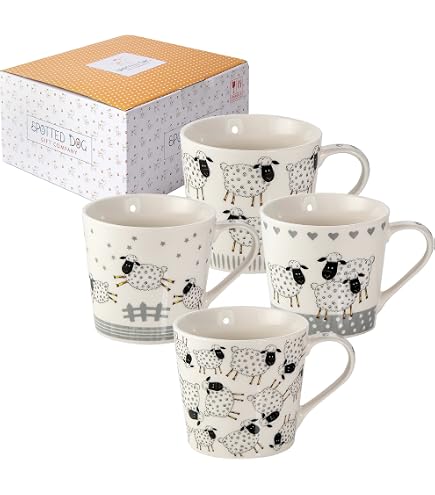SPOTTED DOG GIFT COMPANY Gant De Four Double Mouton Imprimé - Résistant à La Chaleur, 100% Coton, 18x87cm