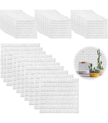 20 Pannelli Decorativi 3D Effetto Mattone - Carta Da Parati Adesiva, Impermeabile, Per Pareti