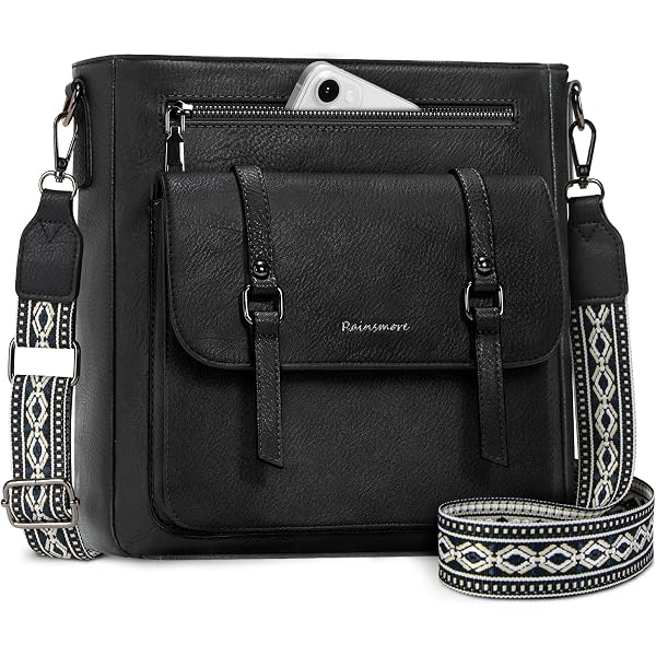 KlaOYer Adjustable Strap Crossbody Bag For Women – Vegan Soft Shoulder Purse With Guitar Strap Style, Small Khaki - View #9