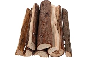 MOTHNUR 8 Piezas Leños Decorativos de Madera Seca para Chimenea y Fogatas Resistente la Intemperie para Jardín y Eventos de Invierno Accesorios para Parrillas y Decoración de Hogar