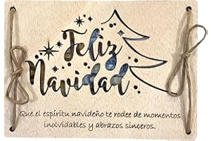 JR Maderas Tarjeta para Regalar Dinero Original - Tarjeta de Navidad de Madera - Tarjeta de Felicitación Navideña - Sobre Regalo Dinero - Tarjeta para Regalar Dinero Original - Postales Navidad.