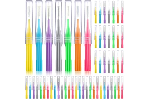 50 Brossette Interdentaire Cure-Dent Brosse Interdentaire à Tête de Soie Dentaire Hygiène Bucco-Dentaire Cure-Dents de Nettoyage à Fil Dentaire (Couleur Assortie)