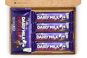 SWEETIEPOST Cadbury Fruit & Nut Chocolate Gift Box | Fruit and Nut Chocolate Present | Cadbury Chocolate Hamper | Cadbury Letterbox Gift Box | Fruit & Nutty Chocolate Lover Present