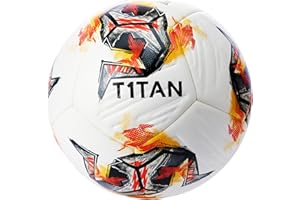 T1TAN Ballon de Football Taille 5 pour Clubs – Ballon de Match + Ballon d'entraînement Homme & Femme Taille 5 – Thermocollé – sans Couture