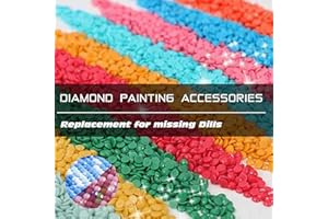 Broderie Diamant Perles Rondes 3363,Accessoires de Diamond Painting de Rechange pour Forets Manquant,Perles de Rechange pour Pierres Précieuses,Perles à Broder,3500 Pièces