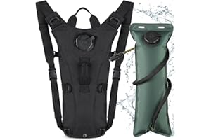 Neloheac Mochila Hidratación con Bolsa de Agua 3L Tactica, Chaleco Hidratacion Trail Running Ligero, Packs Hidratación para Ciclismo Senderismo MTB Bicicleta