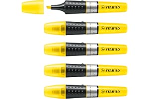 STABILO LUMINATOR - Surligneur - Lot x 5 surligneurs fluo - Jaune