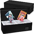 Sweetude 2 Pcs Large Comic Book Storage Hold 300 Comic Books Boxes 28.35 x 11.81 x 7.87 Inch Gifts for New Year Storage Gifts