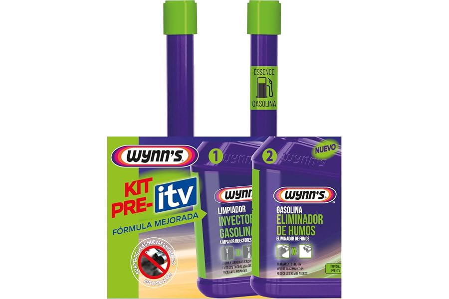 Wynn’s Pack Pre-ITV Gasolina – Tratamiento para Motor de Gasolina – Reducción de Humos y Limpieza de Inyectores – Mejora del 