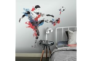 RoomMates RMK2490GM-Pegatinas, diseño Pegatinas de Pared Futbolista Gigante 22 Elementos, Vinilo, Multicolor, único