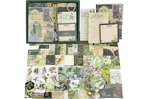 Zoyomax Set di accessori per scrapbook vintage, 229 pezzi Estetico Bullet Journal con griglia A6, taccuino retrò, decorazione di carta, regalo fai da te per ragazze e donne