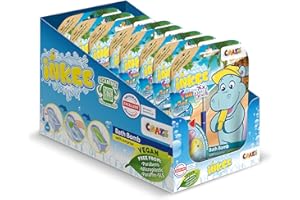 CRAZE INKEE Fun Beach zestaw 8 sztuk | 8 x kule kąpielowe dla dzieci z niespodzianką, kule kąpielowe dla dzieci z figurkami Hippo, zapach arbuza i masło mango