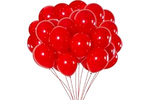 JARTTY Palloncini Rosso Rossi Lattice Palloncino Festa 40cm 50pezzi Ragazze Fidanzamento Matrimonio Anniversario San Valentino Compleanno Festa Battesimo Bimba Baby Shower Decorazione