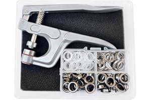 RERI Ösenzange für Außenwerbung 10mm Schwarz Ösen set mit werkzeug Ösenwerkzeug für Stoffe, Planen, Planen und Banner