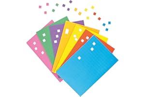 Baker Ross EV721 Ross Selbstklebende Mosaik-Quadrate aus Schaumstoff zum Basteln und Aufkleben für Kinder - 2000 Stück, 1cm x 1cm, Sortiert