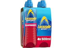 Lucozade Sport Body Fuel - Raspberry 4x500ml| Isotonic sports drink, with Electrolytes and Vitamin B3 | Still | Bursting with Flavour