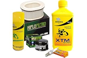 MOTOCAR Tagliando Bardahl XTM 10W40 filtro olio aria candele spray Yamaha FZS Fazer 600