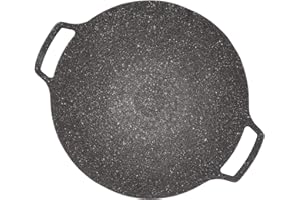 FOUF Poêle à Griller Antiadhésive pour Barbecue Coréen, Plaque de Cuisson à Induction Antiadhésive, Cuisine Coréenne pour Barbecue, Poêle à Griller Antiadhésive pour la(Universal Type 36cm)