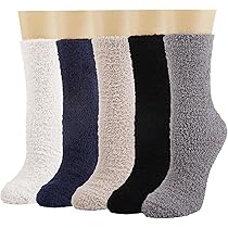 Abeillo 4 Paar Kuschelsocken Für Damen - Weiche Flauschige Wintersocken Aus Korallenfleece In Rosa