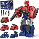 5 in 1 Transform Robot Toys, Magnetic Car for Kids 4 5 6 7 8 Years Old | Intellectual Toys for Kids, Easy DIY Assembly, Birth