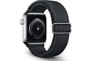 DigiHero Braided Strap Compatible with Apple Watch Straps 38mm 40mm 41mm 42mm 44mm 45mm 49mm, Adjustable Soft Stretchy Elastic Straps Compatible with iWatch Series 8/7/6/5/4/3/SE/Ultra Women Men B