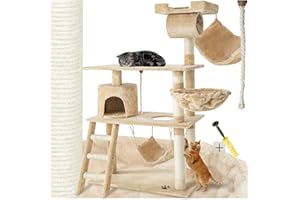 Torre para gatos y centro de actividades TecTake de 141 cm