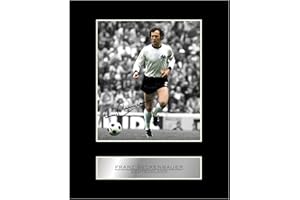 Iconic pics Signiertes Foto von Franz Beckenbauer, gerahmt, Deutschland, FC, Geschenk, Bilddruck