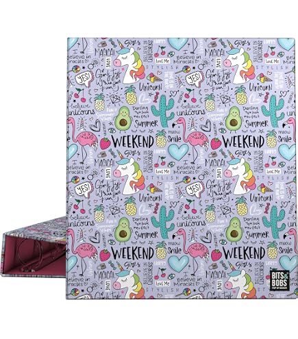 Classeur A4 Grafoplas 4 Anneaux 25 Mm - Motif I Love You Bits&Bobs, Certifié FSC, Plastifié Doux