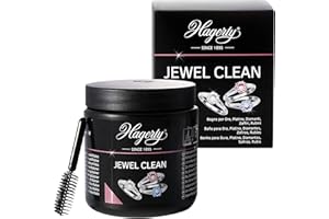 Hagerty Jewel Clean Bagno detergente per pietre preziose, oro, platino 170 ml I efficace su diamanti, zaffiri, rubini I per una nuova lucentezza I Con cestello e spazzolino